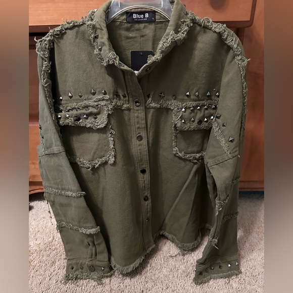 Blue B Studded Jacket - Picture 1 of 4